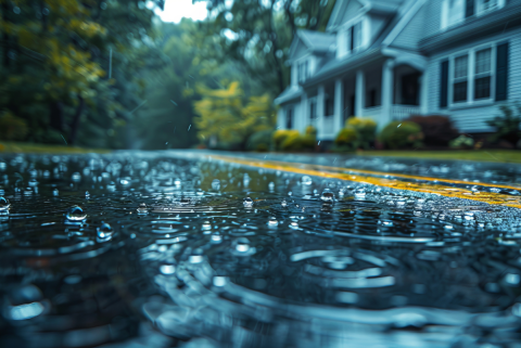 Rainy house